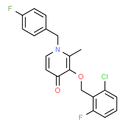 3-[(2-Chloro-6-fluorobenzyl)oxy]-1-(4-fluorobenzyl)-2-methyl-4(1H)-pyridinone结构式