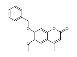 7-benzyloxy-6-methoxy-4-methyl-coumarin结构式