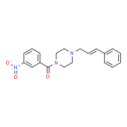 (3-nitrophenyl){4-[(2E)-3-phenylprop-2-en-1-yl]piperazin-1-yl}methanone结构式