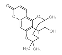 2,4-Ethano-2H,9H-dipyrano[4,3,2-de:3, 2-g][1]benzopyran-9-one, 3,3a,4,5-tetrahydro-3-hydroxy-2,5, 5-trimethyl-, [2R- (2.alpha.,3.beta.,3a.beta.,4.alpha.)]- picture