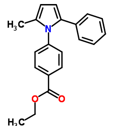 Ethyl 4-(2-methyl-5-phenyl-1H-pyrrol-1-yl)benzoate结构式