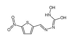 1-hydroxy-3-[(5-nitrothiophen-2-yl)methylideneamino]urea结构式