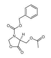 phenylmethyl (4S)-4-[(acetyloxy)methyl]-5-oxo-1,3-oxazolidine-3-carboxylate Structure