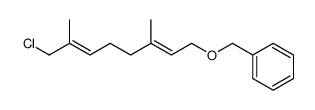 trans,trans-1-benzyloxy-8-chloro-3,7-dimethyl-2,6-octadiene结构式