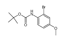 (2-bromo-4-methoxy-phenyl)-carbamic acid tert-butyl ester Structure