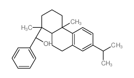 1-Phenanthrenemethanol, 1,2,3,4,4a,9,10,10a-octahydro-1,4a-dimethyl-7-(1-methylethyl)-a-phenyl-结构式