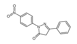 2-(4-nitrophenyl)-5-phenyl-4H-pyrazol-3-one结构式