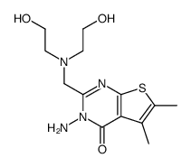 3-amino-2-{[bis-(2-hydroxy-ethyl)-amino]-methyl}-5,6-dimethyl-3H-thieno[2,3-d]pyrimidin-4-one Structure