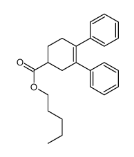 pentyl 3,4-diphenylcyclohex-3-ene-1-carboxylate结构式