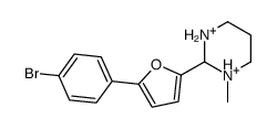 2-[5-(4-bromophenyl)furan-2-yl]-1-methyl-1,3-diazinane-1,3-diium Structure