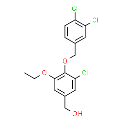 3-CHLORO-4-[(3,4-DICHLOROPHENYL)METHOXY]-5-ETHOXY-BENZENEMETHANOL structure