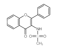 Methanesulfonamide,N-(4-oxo-2-phenyl-4H-1-benzopyran-3-yl)-结构式