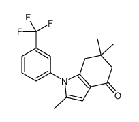 2,6,6-trimethyl-1-[3-(trifluoromethyl)phenyl]-5,7-dihydroindol-4-one Structure