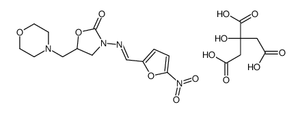 5-(morpholinomethyl)-3-[(5-nitrofurfurylidene)amino]oxazolidin-2-one citrate结构式