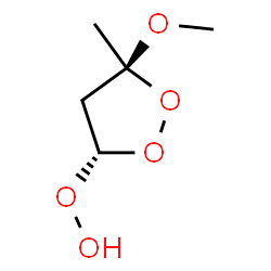 Hydroperoxide, (3R,5R)-5-methoxy-5-methyl-1,2-dioxolan-3-yl, rel- (9CI)结构式