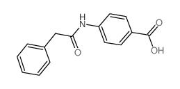 N-PHENYLACETYL-P-AMINOBENZOIC ACID) Structure