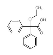 Benzeneacetic acid, a-ethoxy-a-phenyl- Structure