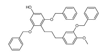 1-[2,6-bis(benzyloxy)-4-hydroxyphenyl]-3-[3-(benzyloxy)-4-methoxyphenyl]propane结构式