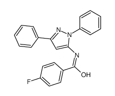 N-(2,5-diphenylpyrazol-3-yl)-4-fluorobenzamide结构式