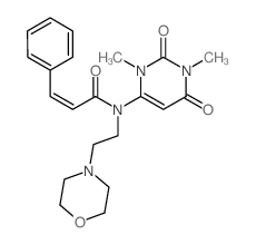 2-Propenamide,N-[2-(4-morpholinyl)ethyl]-3-phenyl-N-(1,2,3,6-tetrahydro-1,3-dimethyl-2,6-dioxo-4-pyrimidinyl)- picture