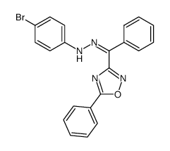 N-(4-Bromo-phenyl)-N'-[1-phenyl-1-(5-phenyl-[1,2,4]oxadiazol-3-yl)-meth-(Z)-ylidene]-hydrazine Structure