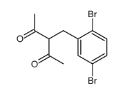 3-[(2,5-dibromophenyl)methyl]pentane-2,4-dione结构式