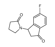 1-(6-fluoro-3-oxo-1,2-dihydroinden-1-yl)pyrrolidin-2-one结构式