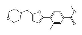 3-methyl-4-(5-morpholin-4-ylmethyl-furan-2-yl)-benzoic acid methyl ester Structure