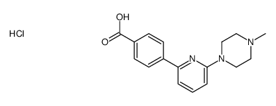 4-[6-(4-methylpiperazin-1-yl)pyridin-2-yl]benzoic acid,hydrochloride Structure