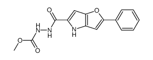 N-methoxycarbonyl-2-phenyl-4H-furo(3,2-b)pyrrole-5-carbohydrazide Structure