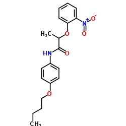 N-(4-Butoxyphenyl)-2-(2-nitrophenoxy)propanamide结构式