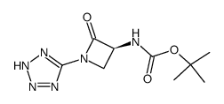 [(S)-2-Oxo-1-(2H-tetrazol-5-yl)-azetidin-3-yl]-carbamic acid tert-butyl ester Structure