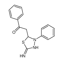 2-benzoylmethyl-5-imino-3-phenyl-4H-1,3,4-thiadiazole Structure