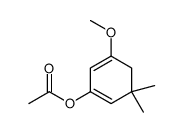 5-methoxy-3,3-dimethyl-1,5-cyclohexadien-1-yl acetate Structure