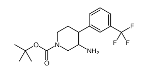 1-Piperidinecarboxylic acid, 3-amino-4-[3-(trifluoromethyl)phenyl]-, 1,1-dimethylethyl ester Structure