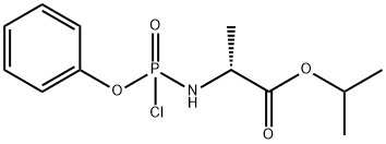 Isopropyl (chloro(phenoxy)phosphoryl)-D-alaninate structure