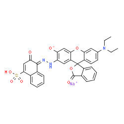 4-[[6'-(diethylamino)-3'-hydroxy-3-oxospiro[isobenzofuran-1(3H),9'-[9H]xanthen]-2'-yl]azo]-3-hydroxynaphthalene-1-sulphonic acid, sodium salt picture