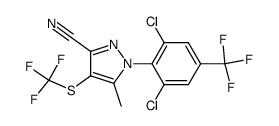 3-cyano-1-(2,6-dichloro-4-trifluoromethylphenyl)-5-methyl-4-trifluoromethylthiopyrazole Structure