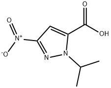 1-异丙基-3-硝基-1H-吡唑-5-羧酸结构式