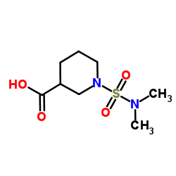 1-(Dimethylsulfamoyl)-3-piperidinecarboxylic acid结构式