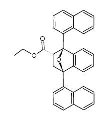 (+/-)-1,4-di-[1]naphthyl-1,2,3,4-tetrahydro-1r,4c-epoxido-naphthalene-2ξ-carboxylic acid ethyl ester Structure