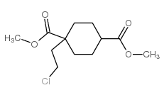 dimethyl 1-(2-chloroethyl)cyclohexane-1,4-dicarboxylate Structure