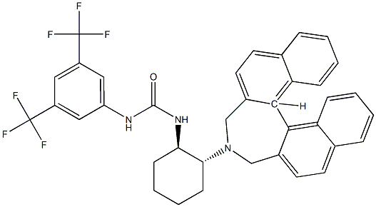 N-[3,5-Bis(trifluoromethyl)phenyl]-N'-[(1R,2R)-2-[(11bR)-3,5-dihydro-4H-dinaphth[2,1-c:1',2'-e]azepin-4-yl]cyclohexyl]urea Structure