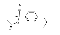 2-Acetoxy-2-(4-isobutylphenyl)-propanenitrile结构式