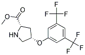 METHYL (2S,4S)-4-[3,5-BIS(TRIFLUOROMETHYL)-PHENOXY]-2-PYRROLIDINECARBOXYLATE结构式