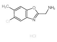 (5-Chloro-6-methyl-1,3-benzoxazol-2-yl)-methylamine hydrochloride structure