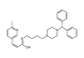 (E)-N-[4-(4-benzhydrylpiperazin-1-yl)butyl]-3-(6-methylpyridin-3-yl)prop-2-enamide Structure