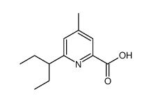 6-(1-ethyl-propyl)-4-methyl-pyridine-2-carboxylic acid结构式