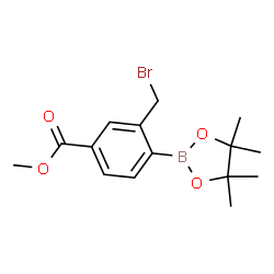 Methyl 3-(bromomethyl)-4-(4,4,5,5-tetramethyl-1,3,2-dioxaborolan-2-yl)benzoate structure