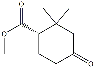 Cyclohexanecarboxylic acid, 2,2-dimethyl-4-oxo-, methyl ester, (1S)- Structure